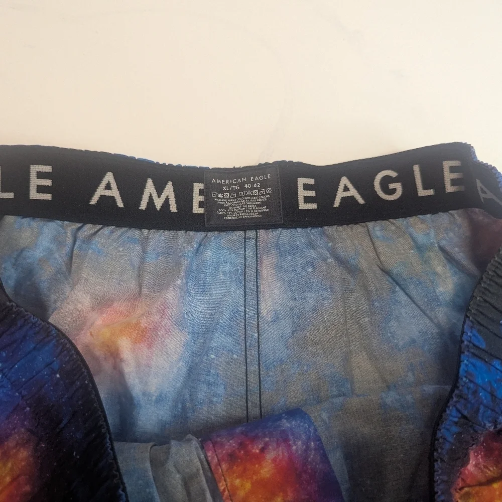 AMERICAN EAGLE Stretch Boxers Size XL (40-42) Blue Space Galaxy